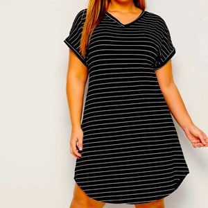 Black and White T-Shirt Dress